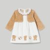 Neonata 9-36 Mesi Blukids Vestitini | Vestito In Ciniglia Con Finto Cardigan Neonata