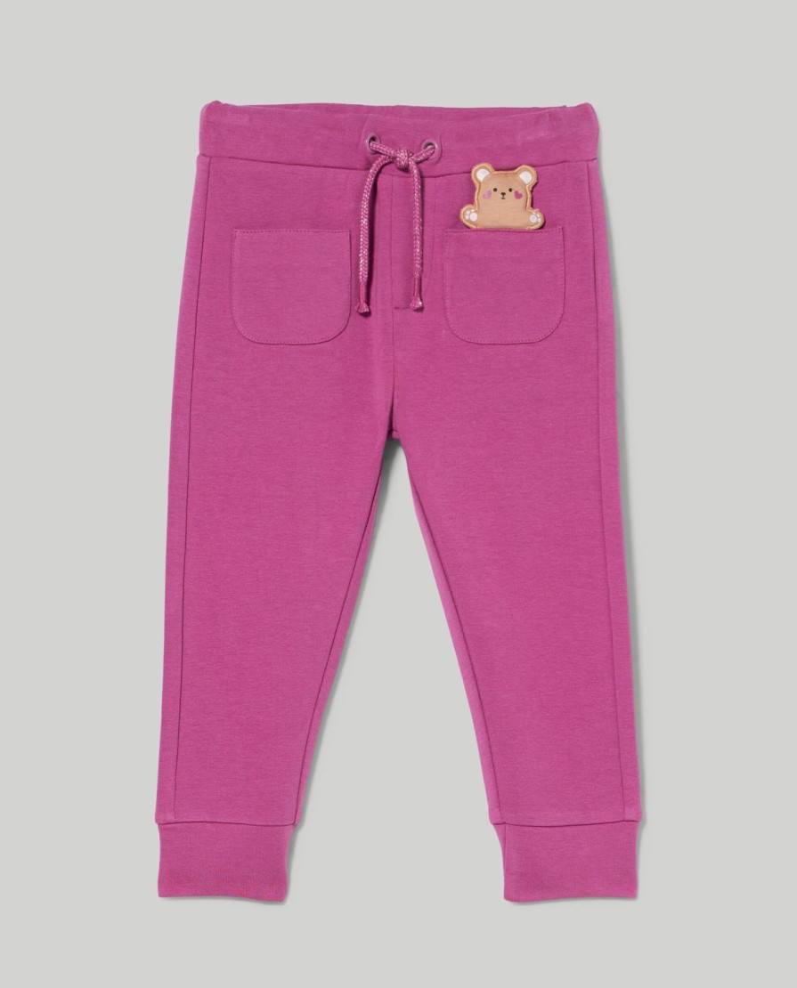 Neonata 9-36 Mesi Blukids Pantaloni E Jeans | Joggers In Cotone Elasticizzato Con Applicazioni Neonata