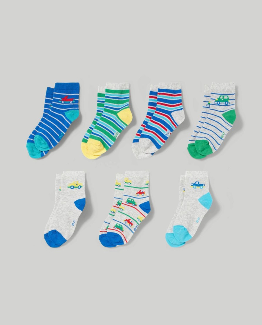 Bambini Blukids Calze E Calzini | Pack 7 Calze In Misto Cotone Bambino