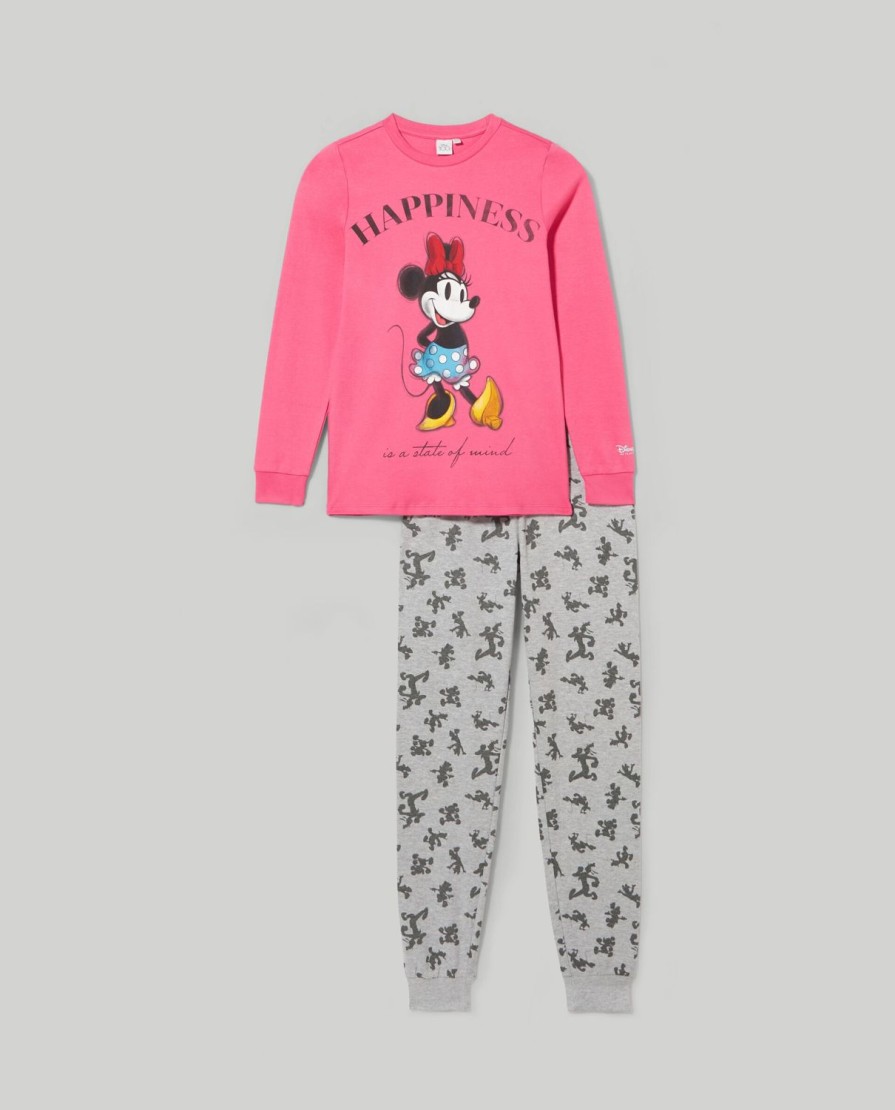 Ragazzi Blukids Disney | Set Pigiama Lungo In Cotone Ragazza