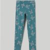 Bambini Blukids Jeans E Pantaloni | Treggings In Felpa Di Cotone Elasticizzato Con Stampa Bambina