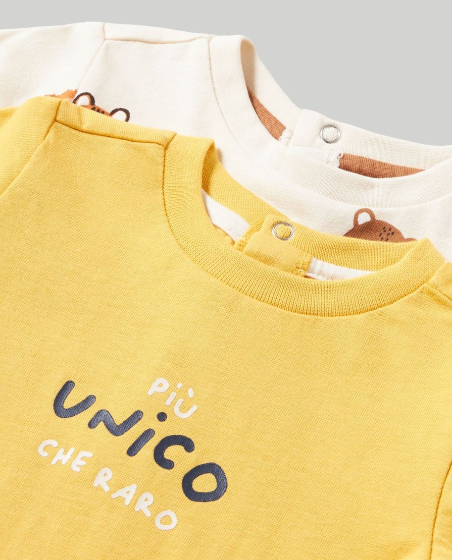 Neonato 9-36 Mesi Blukids Magliette | Pack 2 T-Shirt In Jersey Di Puro Cotone Neonato