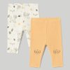 Nascita Blukids Completini | Pack 2 Leggings In Costina Di Cotone Elasticizzato