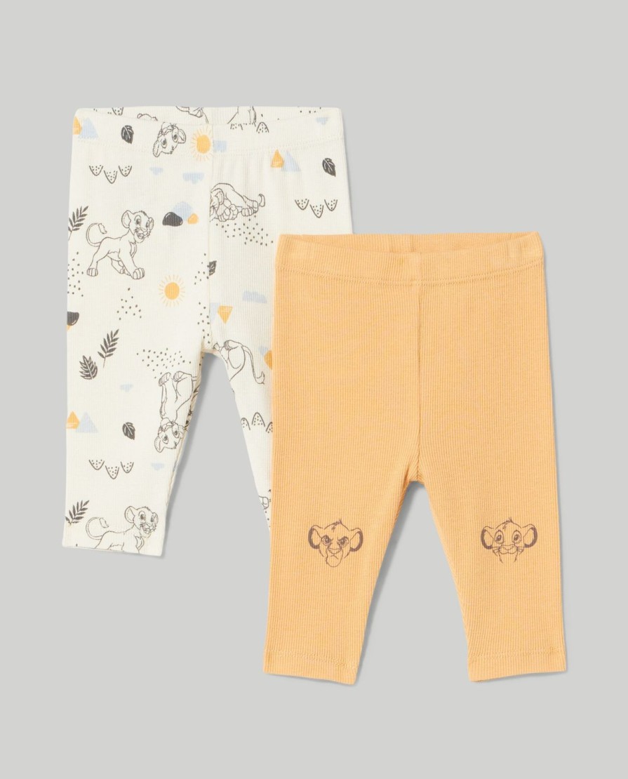 Nascita Blukids Completini | Pack 2 Leggings In Costina Di Cotone Elasticizzato