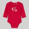 Nascita Blukids Body | Body A Manica Lunga Natalizio In Puro Cotone Interlock