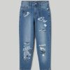 Ragazzi Blukids Jeans E Pantaloni | Denim In Cotone Mom Fit Ragazza