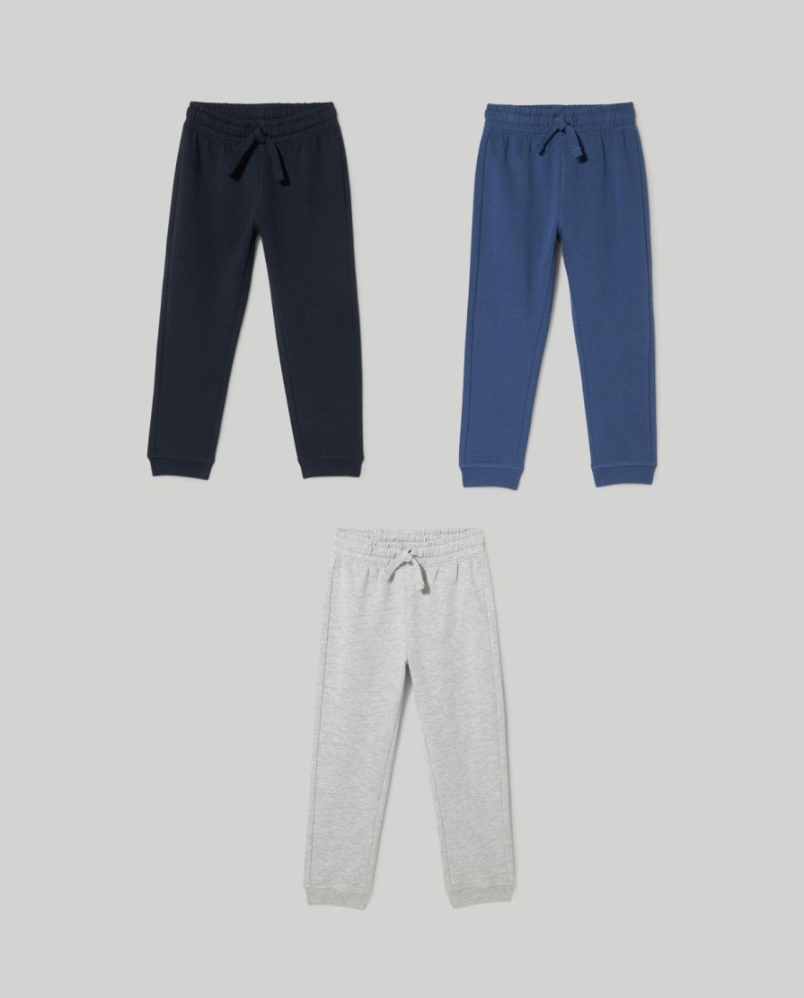 Bambini Blukids Jeans E Pantaloni | Pack 3 Joggers In Cotone Bambino