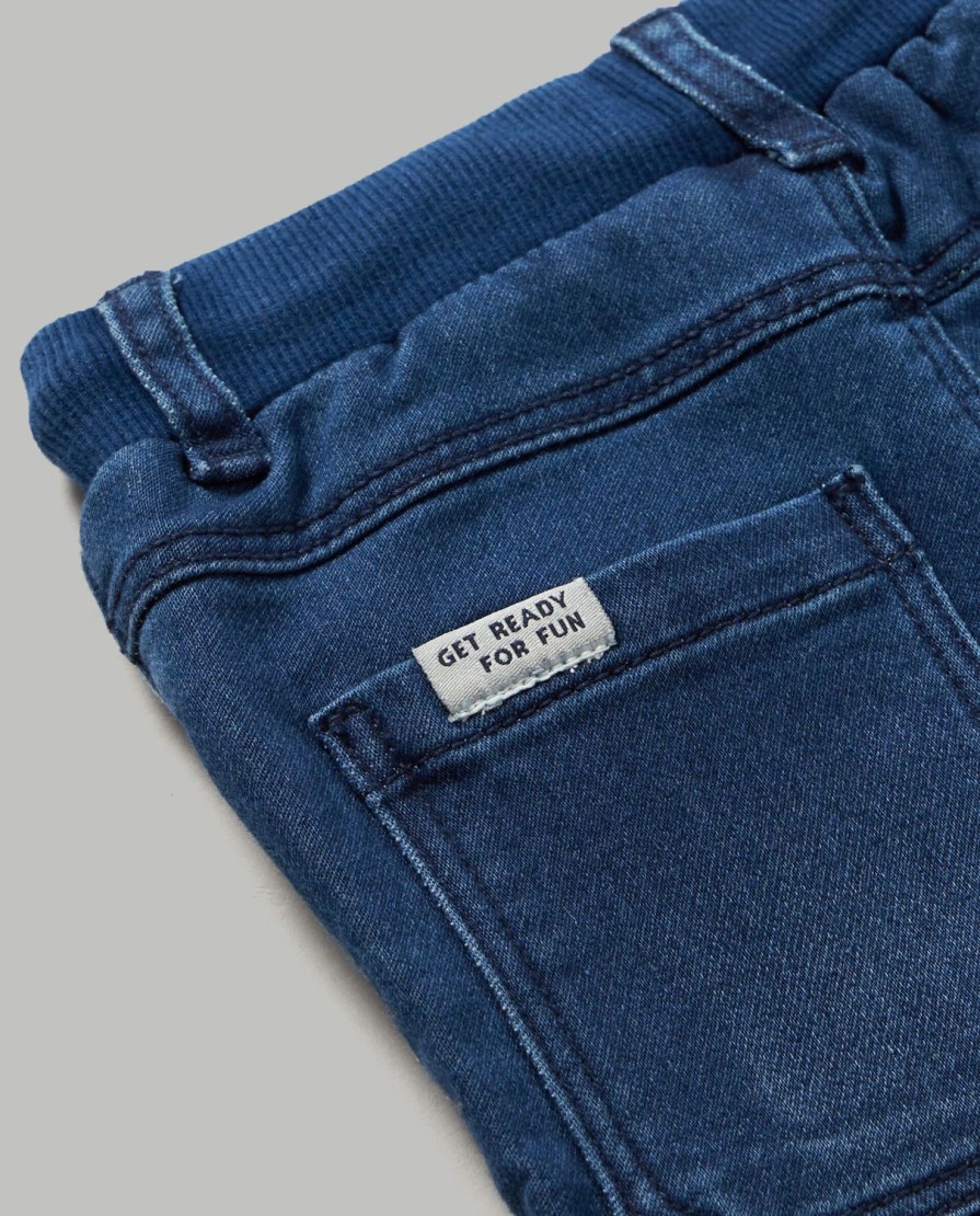 Neonato 9-36 Mesi Blukids Pantaloni E Jeans | Jogger In Denim Neonato