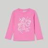 Bambini Blukids Magliette | T-Shirt A Maniche Lunghe In Puro Cotone Bambina