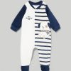 Nascita Blukids Tutine | Tutina In Ciniglia A Righe Neonato