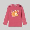 Bambini Blukids Magliette | T-Shirt A Maniche Lunghe Con Glitter E Paillettes Bambina