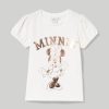 Bambini Blukids Magliette | T-Shirt In Cotone Elasticizzato Con Stampa Bambina