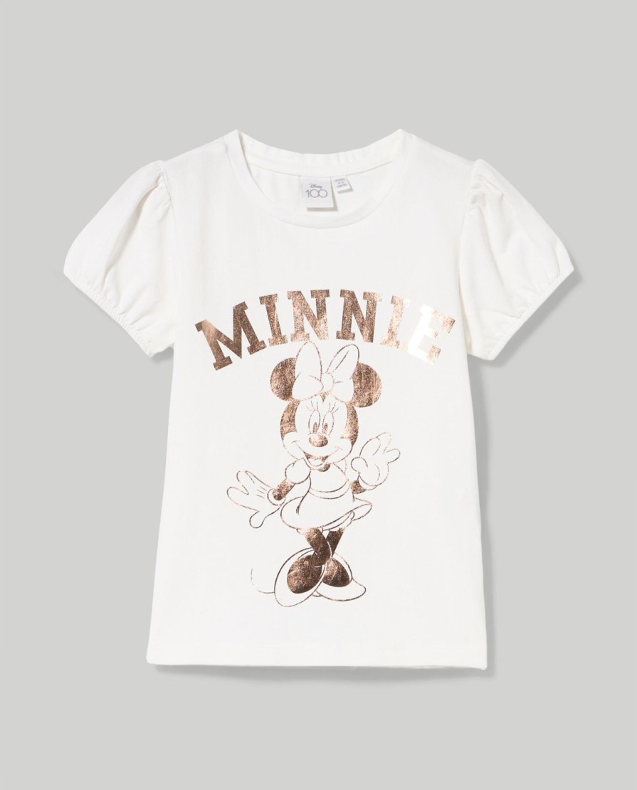 Bambini Blukids Magliette | T-Shirt In Cotone Elasticizzato Con Stampa Bambina