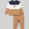 Neonato 9-36 Mesi Blukids Completini | Jogging Set In Felpa Di Puro Cotone Con Applicazioni 3D Neonato