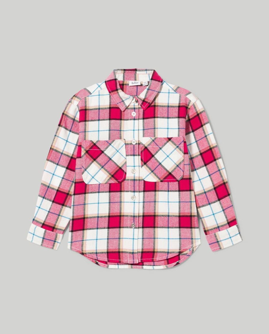 Bambini Blukids Camicie | Camicia A Quadri In Flanella Bambina