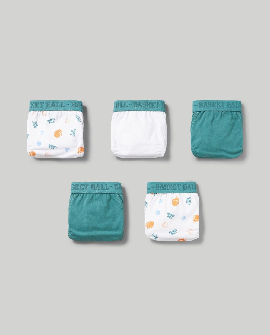 Ragazzi Blukids Slip E Boxer | Pack 5 Slip In Puro Cotone Ragazzo