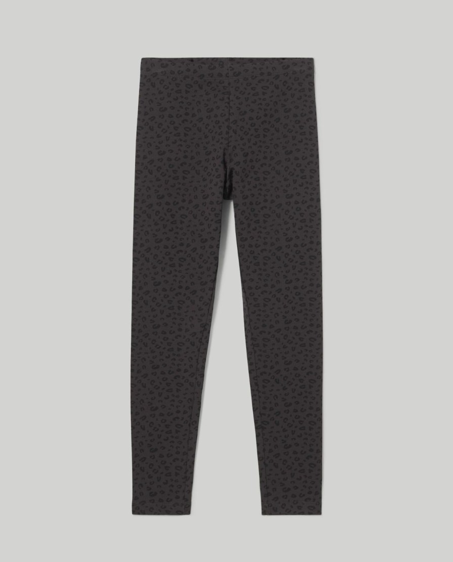 Ragazzi Blukids Jeans E Pantaloni | Leggings In Felpa Di Cotone Elasticizzato Ragazza