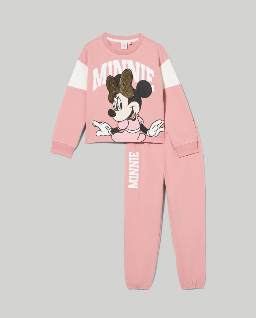 Bambini Blukids Set Bambina | Jogging Set In Cotone Garzato Bambina