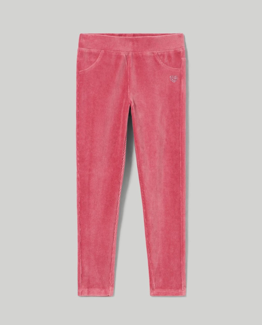 Bambini Blukids Jeans E Pantaloni | Treggings In Costina Di Ciniglia Bambina