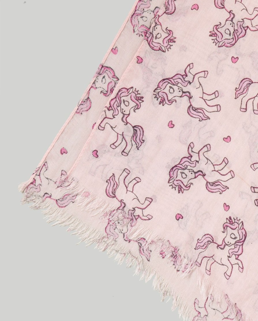 Bambini Blukids Accessori | Pashmina Con Stampa Unicorni