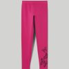 Ragazzi Blukids Jeans E Pantaloni | Leggings In Cotone Elasticizzato Con Stampa Ragazza