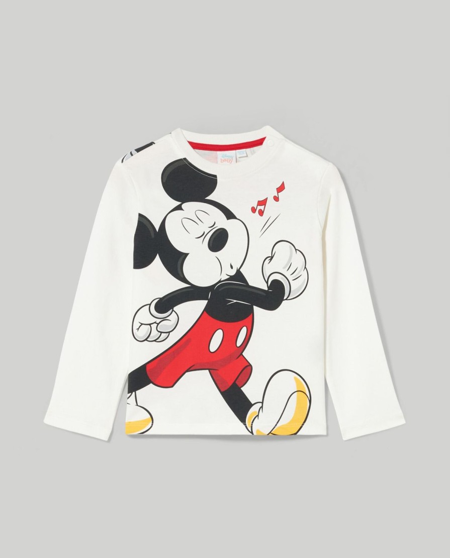 Neonato 9-36 Mesi Blukids Disney | T-Shirt Disney In Cotone A Manica Lunga Neonato