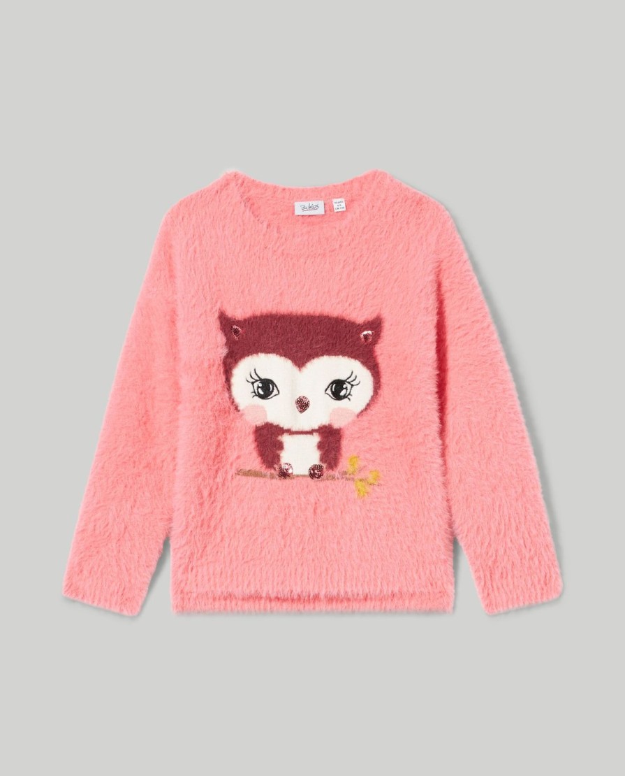 Bambini Blukids Maglioni | Tricot In Filato Effetto Pelliccia Bambina