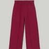 Bambini Blukids Jeans E Pantaloni | Pantaloni Wide Leg In Cotone Garzato Bambina