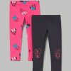 Neonata 9-36 Mesi Blukids Disney | Pack 2 Leggings In Cotone Elasticizzato Neonata