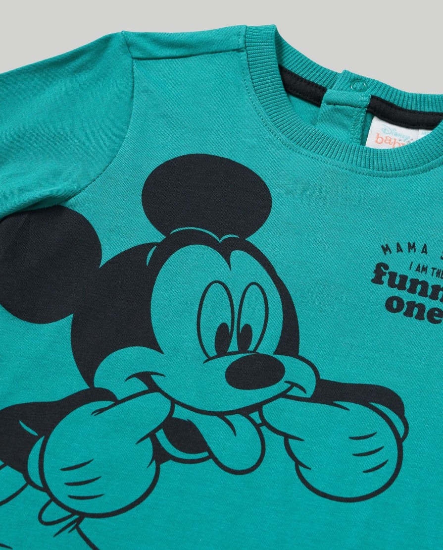 Neonato 9-36 Mesi Blukids Disney | T-Shirt In Puro Cotone Con Stampa E Ricami Neonato