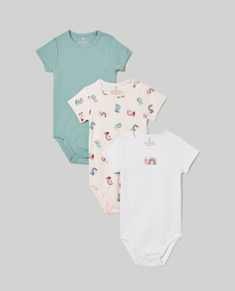 Nascita Blukids Body | Pack 3 Body In Puro Cotone Neonato