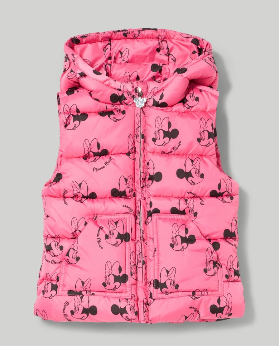 Bambini Blukids Cappotti | Gilet Imbottito Con Stampa Disney Bambina