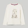 Bambini Blukids Magliette | T-Shirt A Maniche Lunghe In Cotone Elasticizzato Bambina