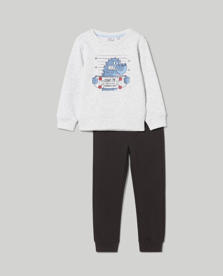 Bambini Blukids Set Bambino | Jogging Set In Cotone Melange Bambino