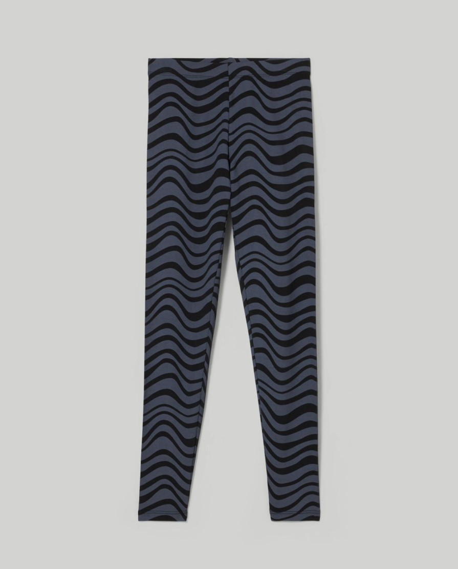 Ragazzi Blukids Jeans E Pantaloni | Leggings In Cotone Elasticizzato Con Stampa Ragazza