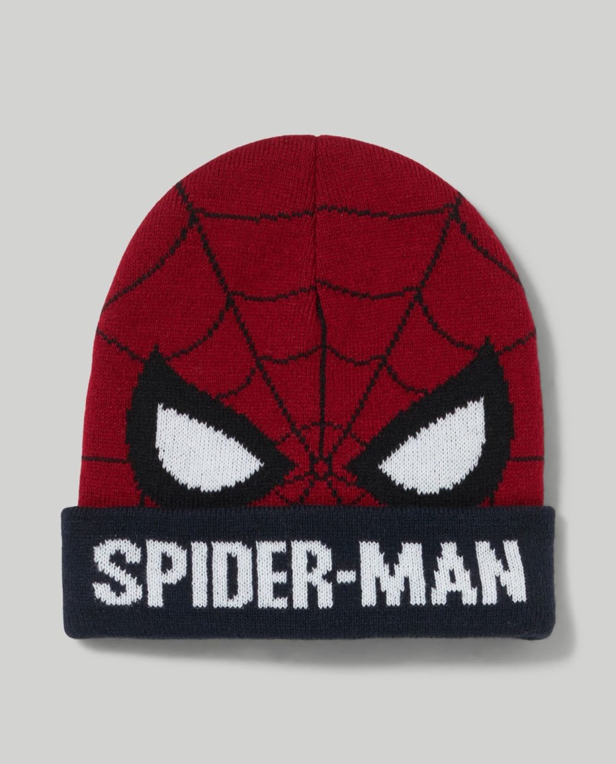 Bambini Blukids Accessori | Berretto In Tricot Jacquard Spiderman