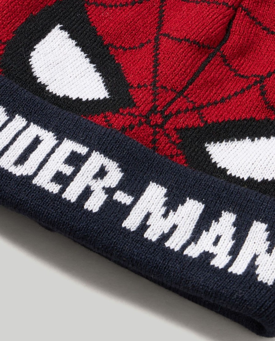 Bambini Blukids Accessori | Berretto In Tricot Jacquard Spiderman