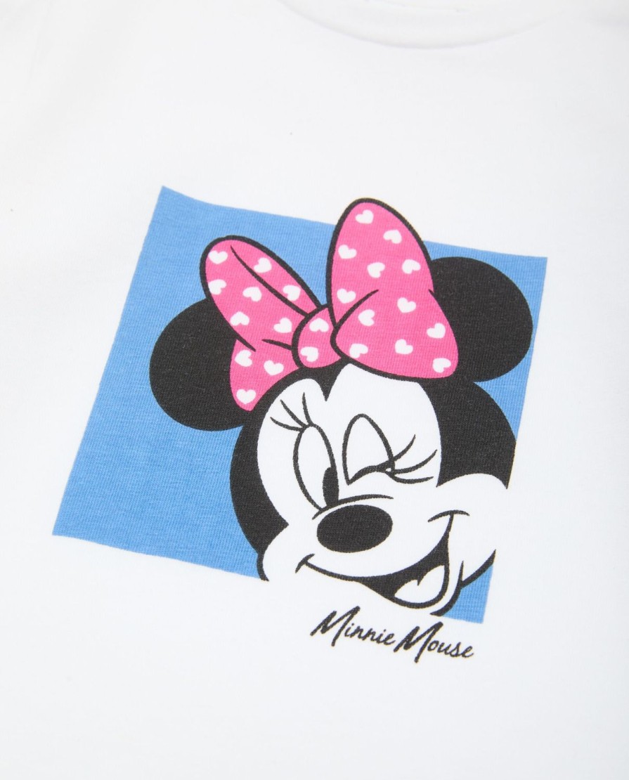 Neonata 9-36 Mesi Blukids Magliette | Maglietta Con Stampa Minnie In Cotone Elasticizzato Neonata