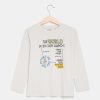 Bambini Blukids Magliette | T-Shirt Girocollo Con Stampa In Puro Cotone Bambino