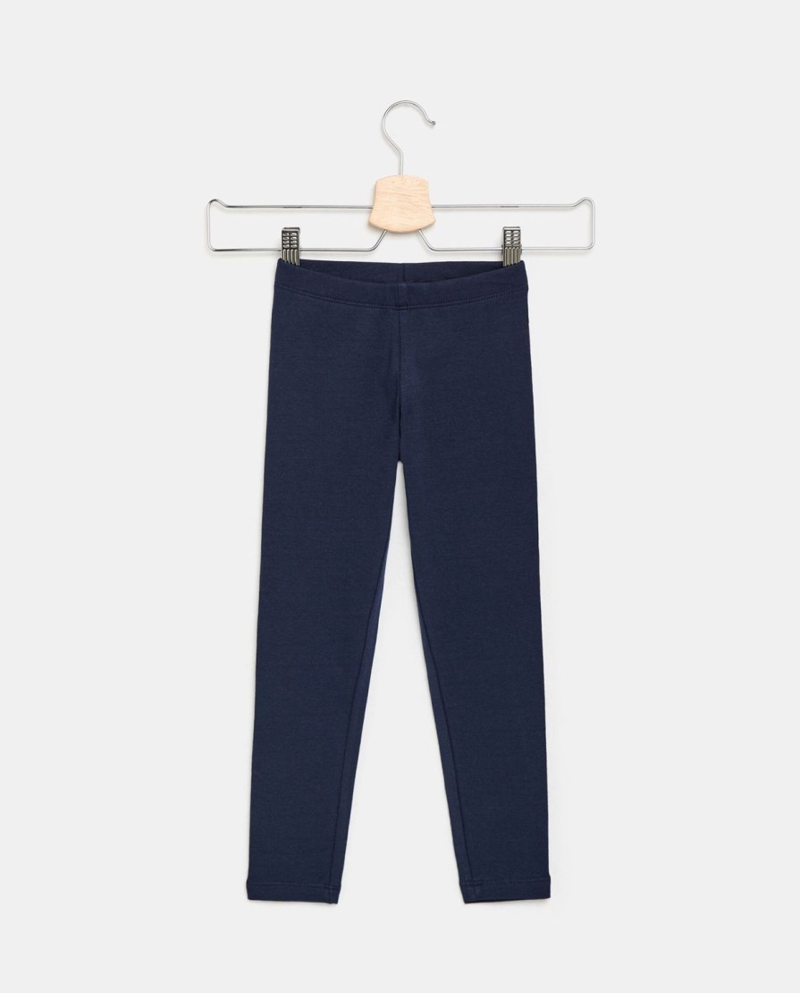 Bambini Blukids Jeans E Pantaloni | Leggings In Felpa Di Cotone Elasticizzato Bambina