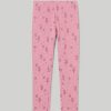 Bambini Blukids Leggings | Leggings In Felpa Di Cotone Elasticizzato Bambina