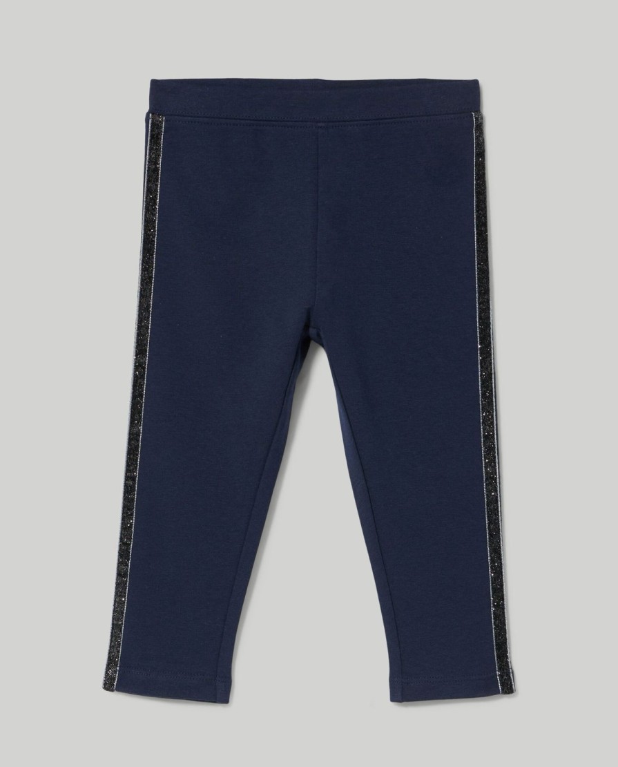 Neonata 9-36 Mesi Blukids Pantaloni E Jeans | Leggings In Cotone Elasticizzato Con Glitter Neonata