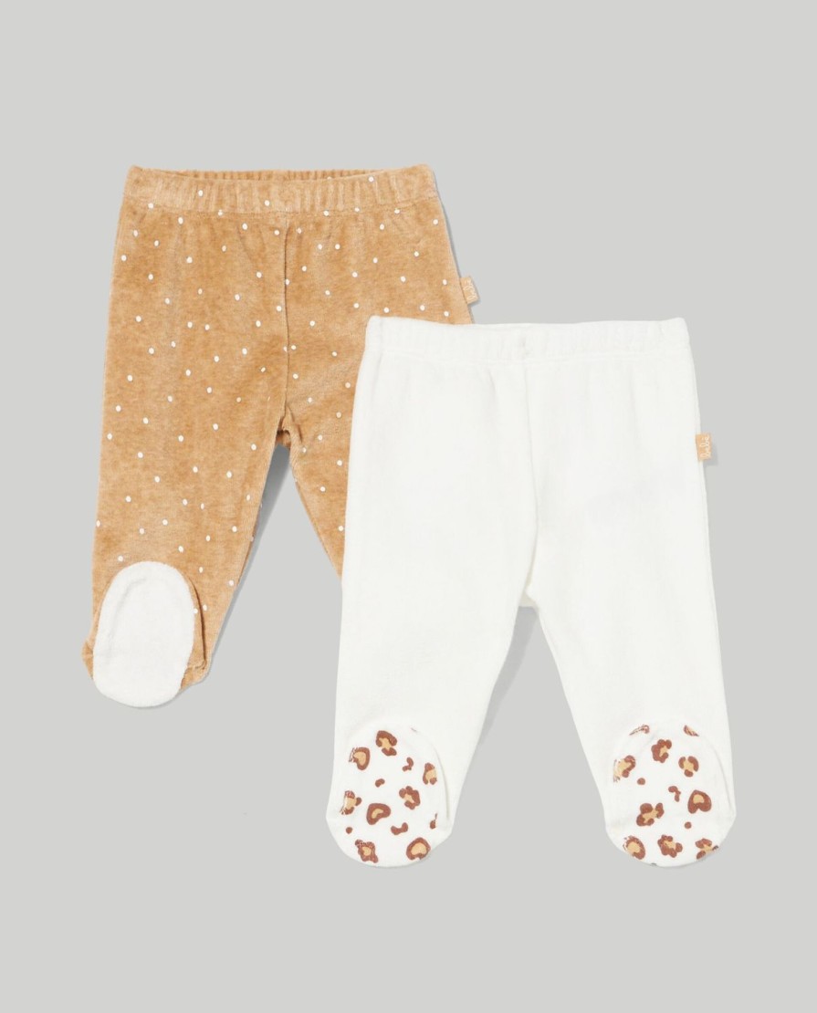 Neonata 9-36 Mesi Blukids Pantaloni E Jeans | Pack 2 Ghette In Ciniglia Neonata