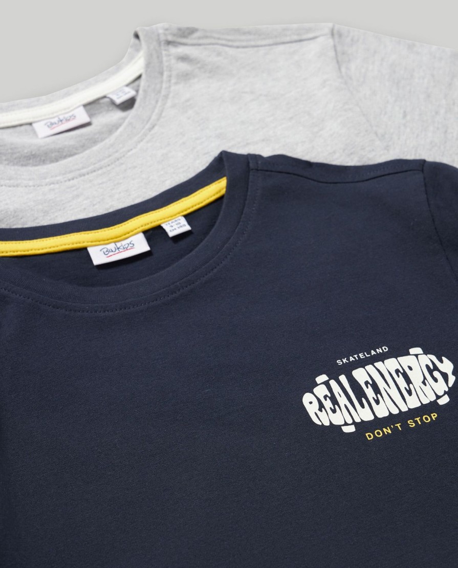 Ragazzi Blukids Magliette | Pack 2 T-Shirt In Cotone Ragazzo