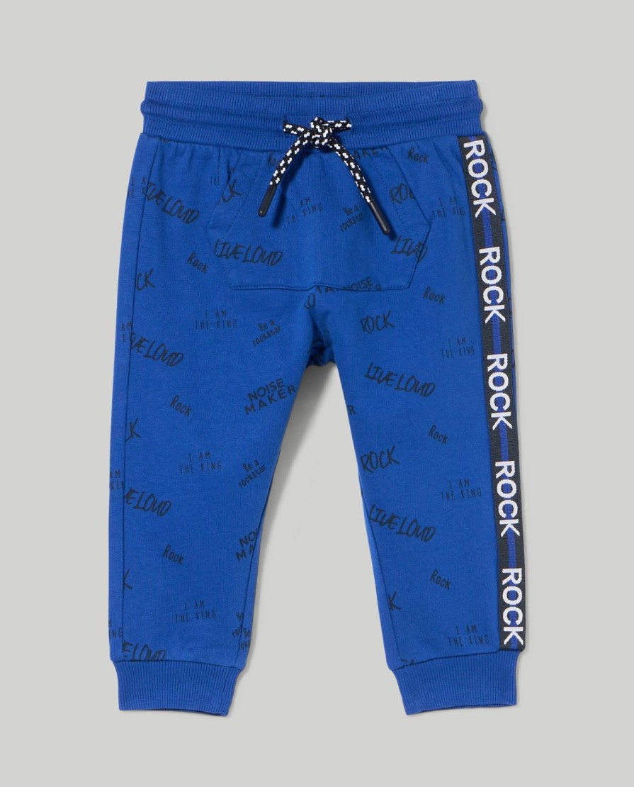 Neonato 9-36 Mesi Blukids Pantaloni E Jeans | Joggers In Felpa Di Puro Cotone Neonato