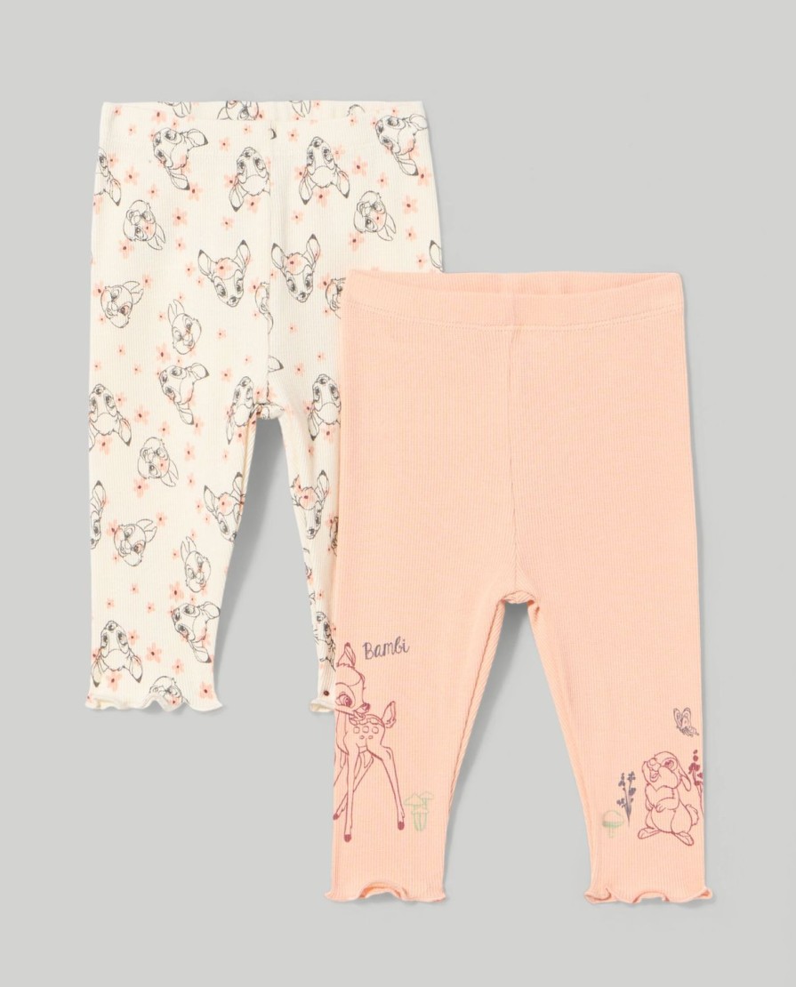 Neonata 9-36 Mesi Blukids Pantaloni E Jeans | Pack 2 Leggings In Cotina Neonata