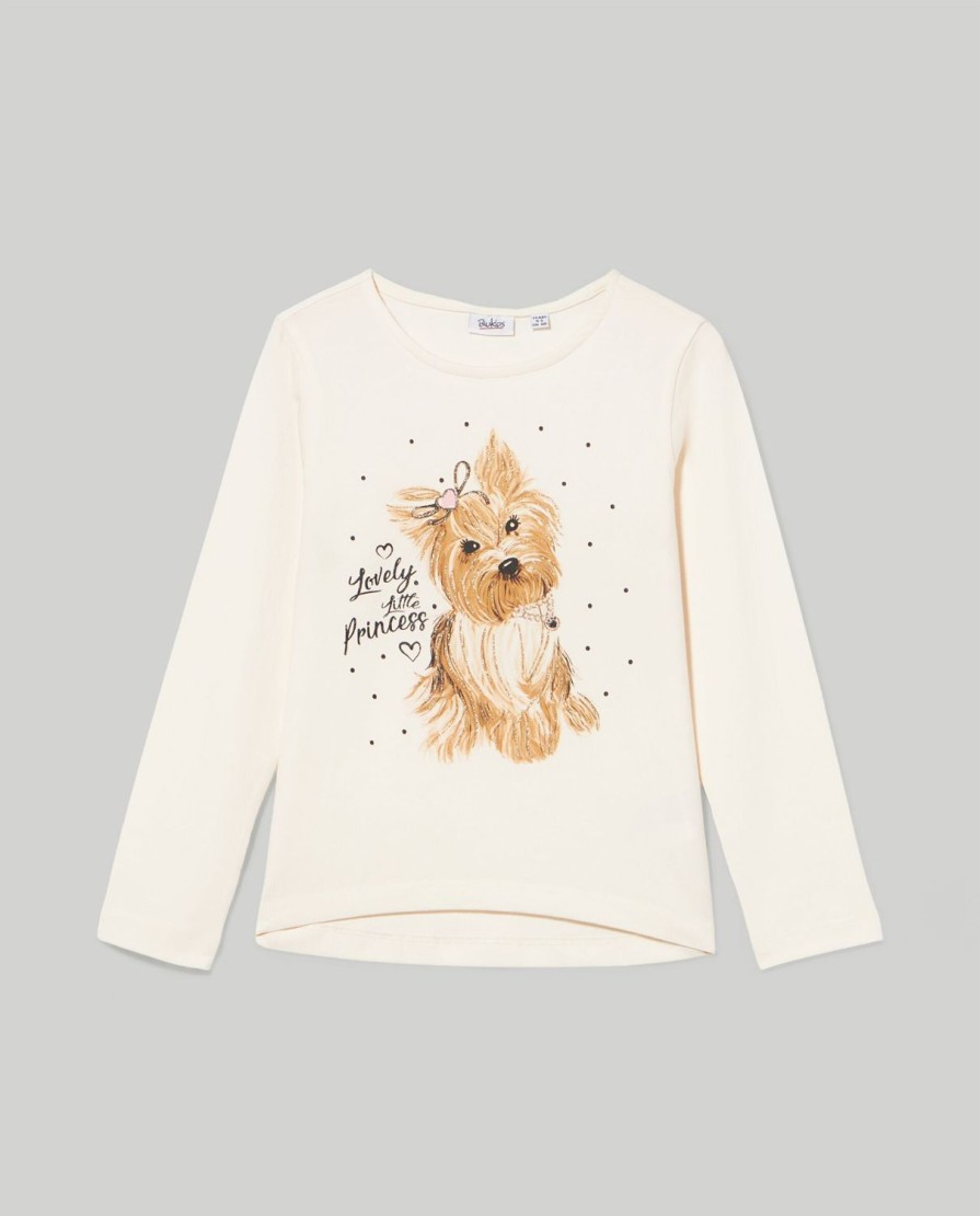 Bambini Blukids Magliette | T-Shirt Con Stampa Glitter Bambina