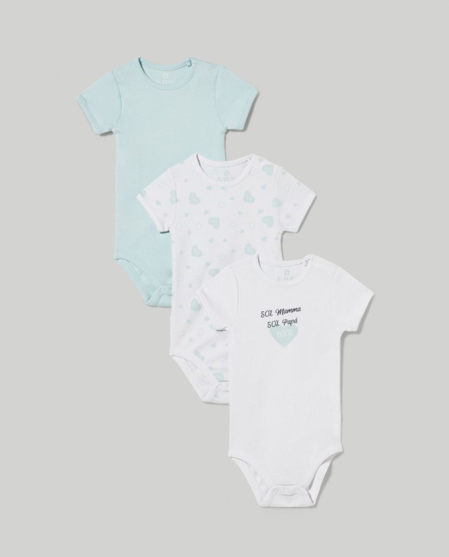 Nascita Blukids Body | Pack 3 Body In Puro Cotone Neonato