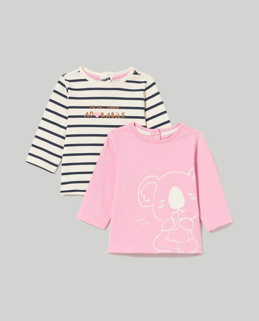 Neonata 9-36 Mesi Blukids Magliette | T-Shirt In Jersey Di Puro Cotone Neonata