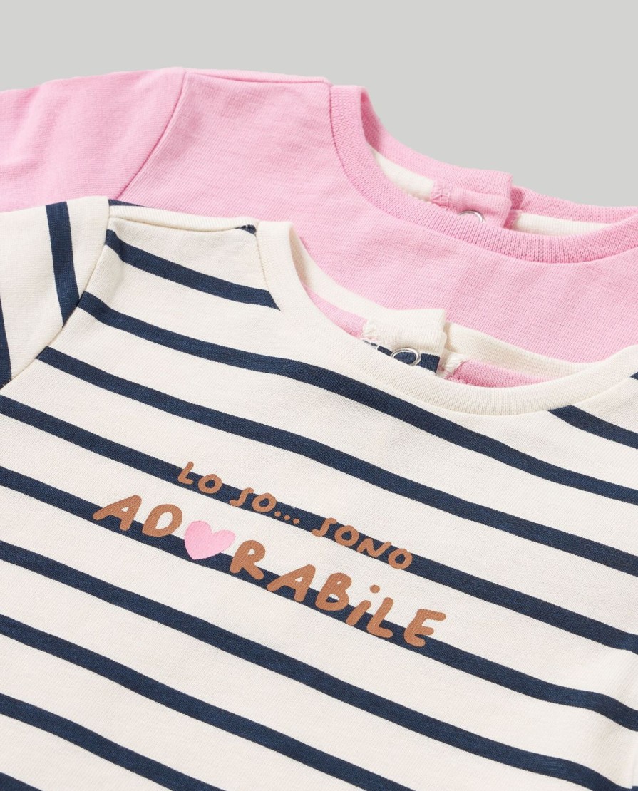 Neonata 9-36 Mesi Blukids Magliette | T-Shirt In Jersey Di Puro Cotone Neonata